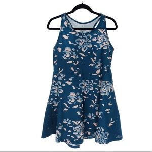 XL X-LARGE▪️UNDER ARMOUR TEAL FLORAL MINI DRESS